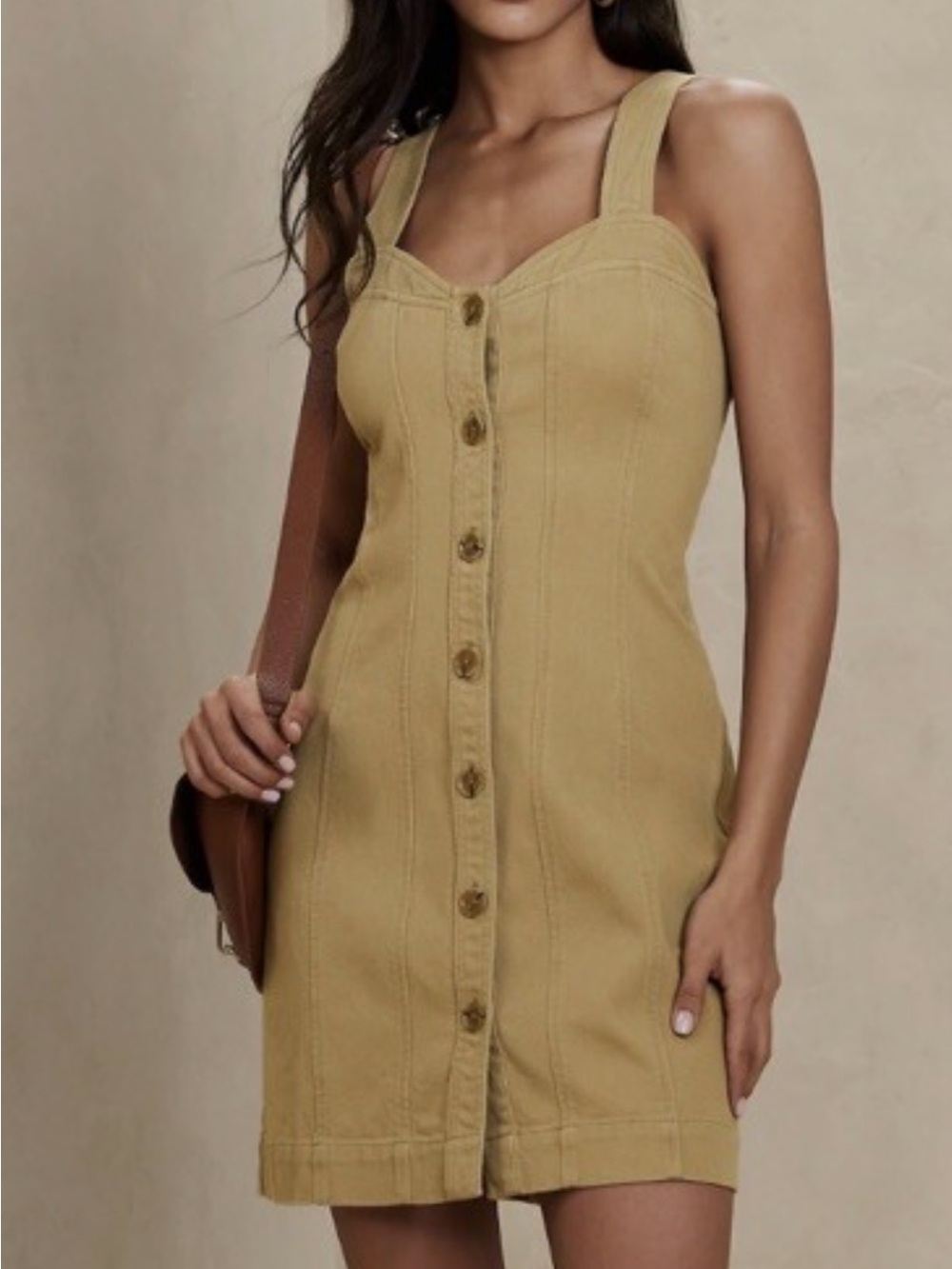 Banana Republic denim seamed mini dress 10 - Picture 5 of 10